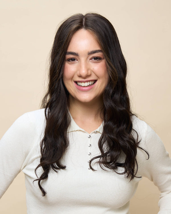 Dark Brown 22" wavy wig