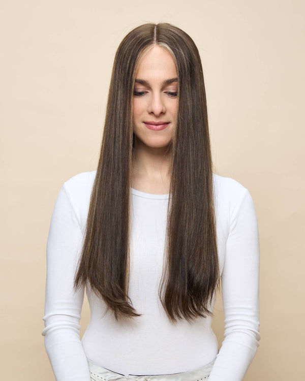 Light Brown 22" straight wig — front1