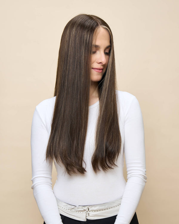 Light Brown 22" straight wig — front2