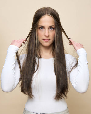 Light Brown 22" straight wig — front3