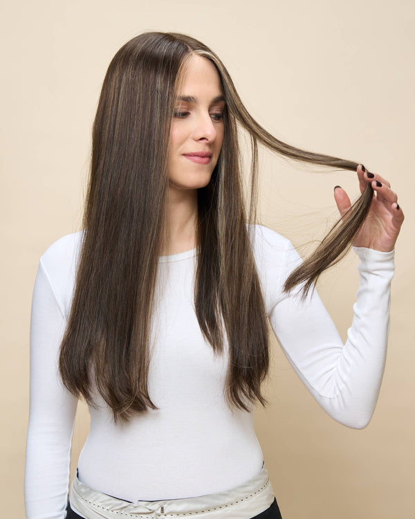Light Brown 22" straight wig — front4