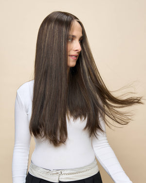 Light Brown 22" straight wig — side1