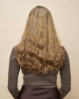 Sunkissed Blonde 22" wavy wig — back