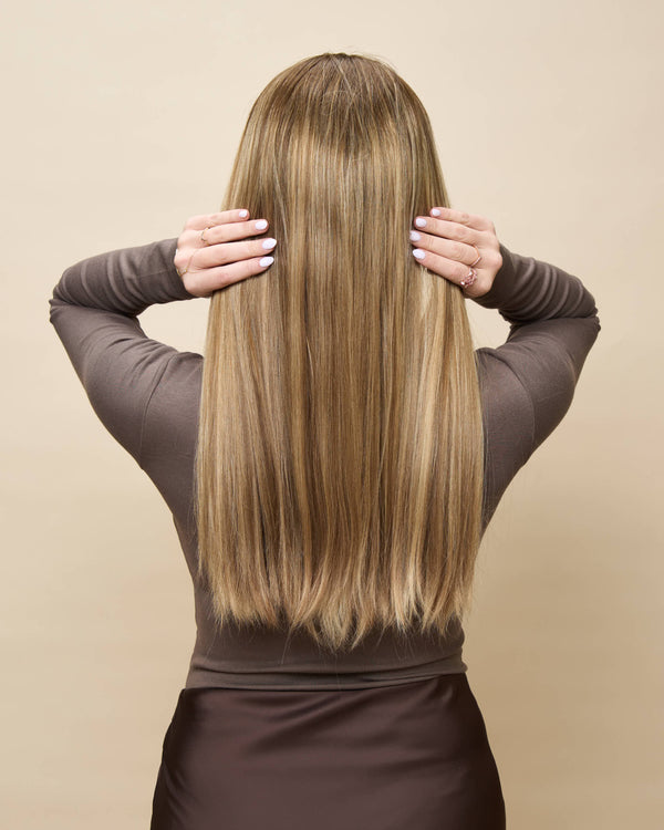 Sunkissed Blonde 22" straight wig — side