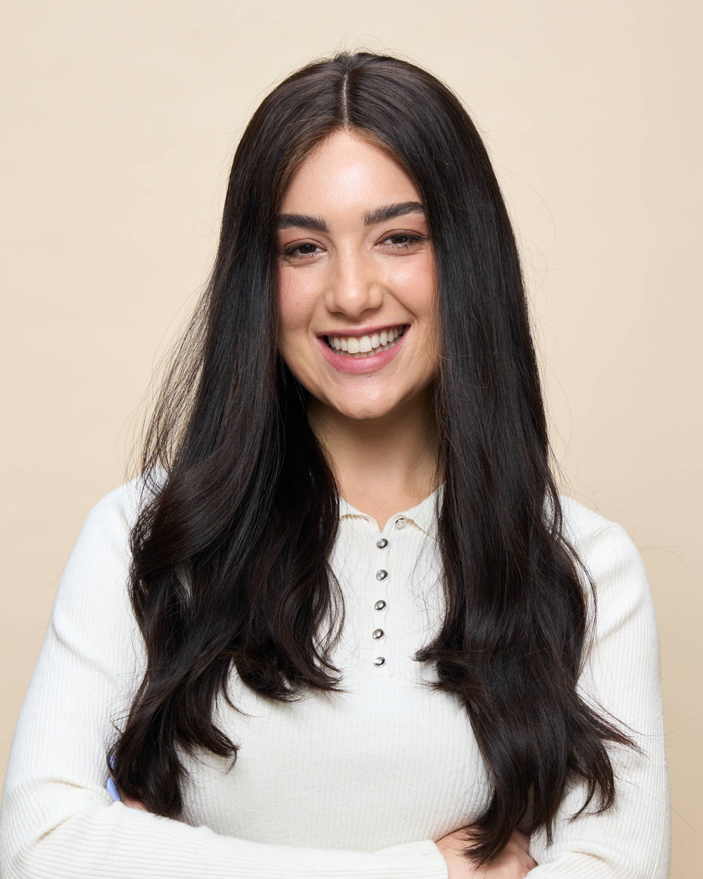 Dark Brown 22" straight wig