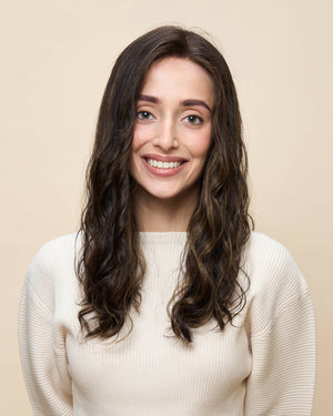 Brown + Highlights 18" wavy wig