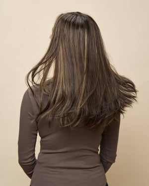 Light Brown 18" straight wig — back2