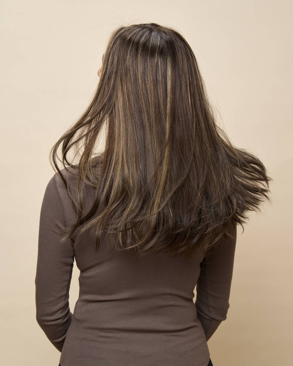 Light Brown 18" straight wig — back2