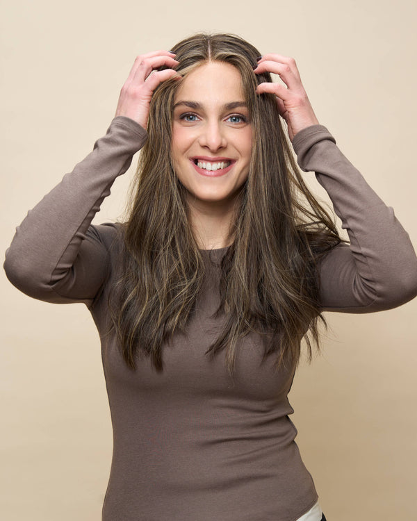 Light Brown 18" straight wig — front2