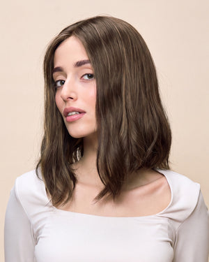 Light Brown 13" straight wig — angled2